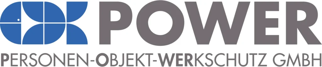 Das Bild zeigt das Logo der Firma POWER Personen-Objekt-Werkschutz.